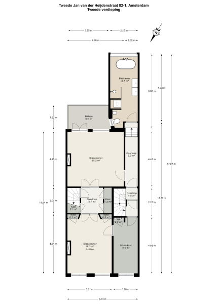 Floor Plan 4 - Tweede Jan van der Heijdenstraat 82 1