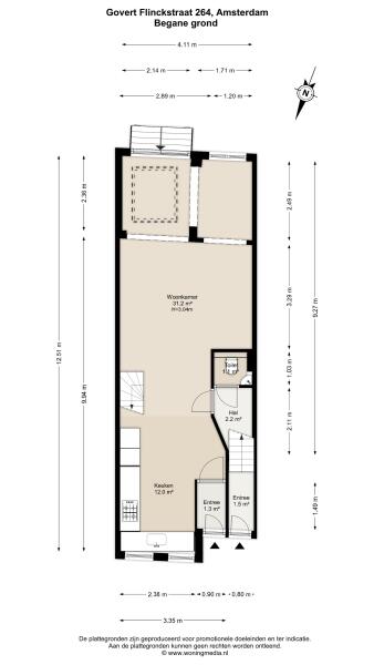 Floor Plan 1 - Govert Flinckstraat 264 H