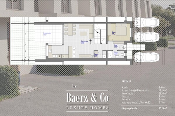 photo 4 Umag, Zambratija: Modern Terraced House with Open Sea View, 300m from the Coast