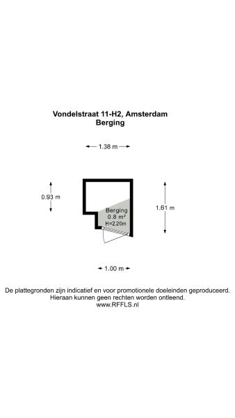 Floor Plan 2 - Vondelstraat 11 H 2