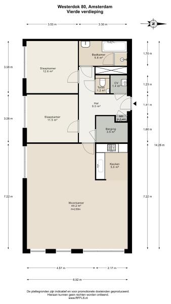 Floor Plan 1 - Westerdok 80
